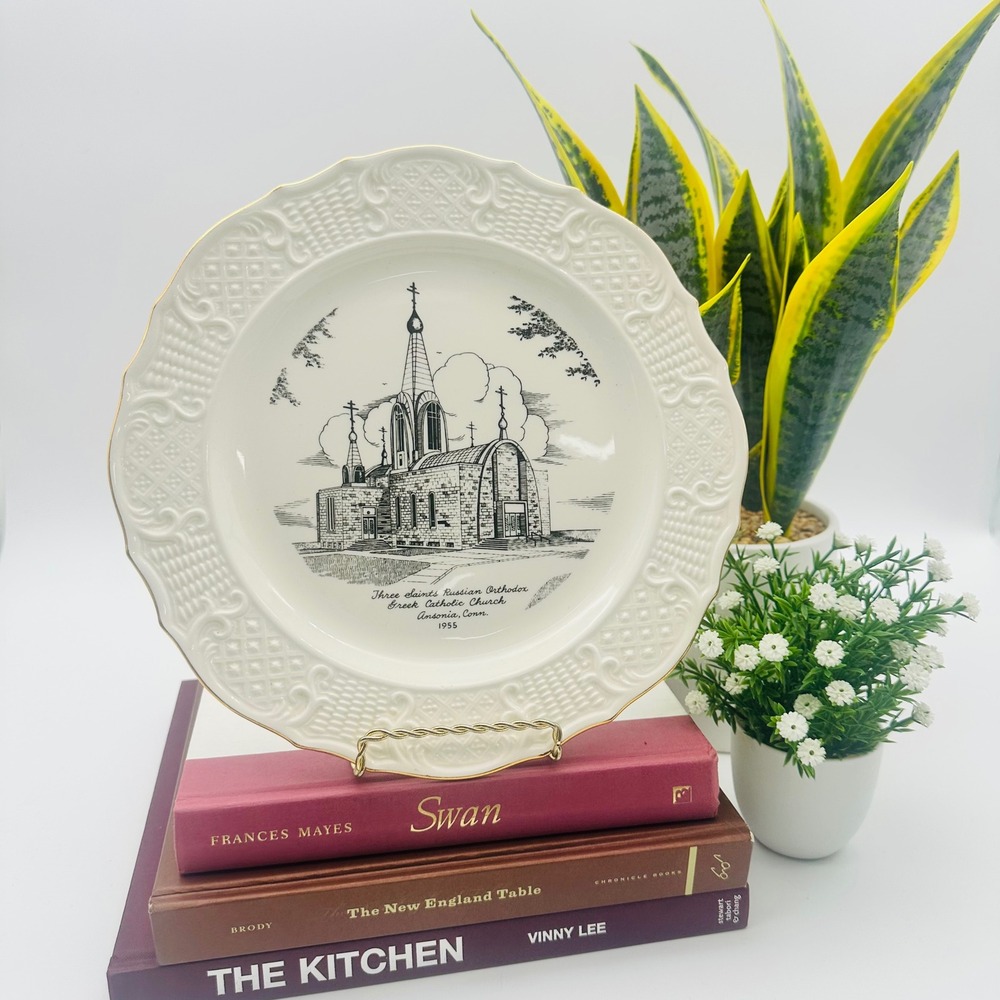 Vintage Kater-Done Three Saints‎ Russian Orthodox Church Ansonia CT Plate 1955
